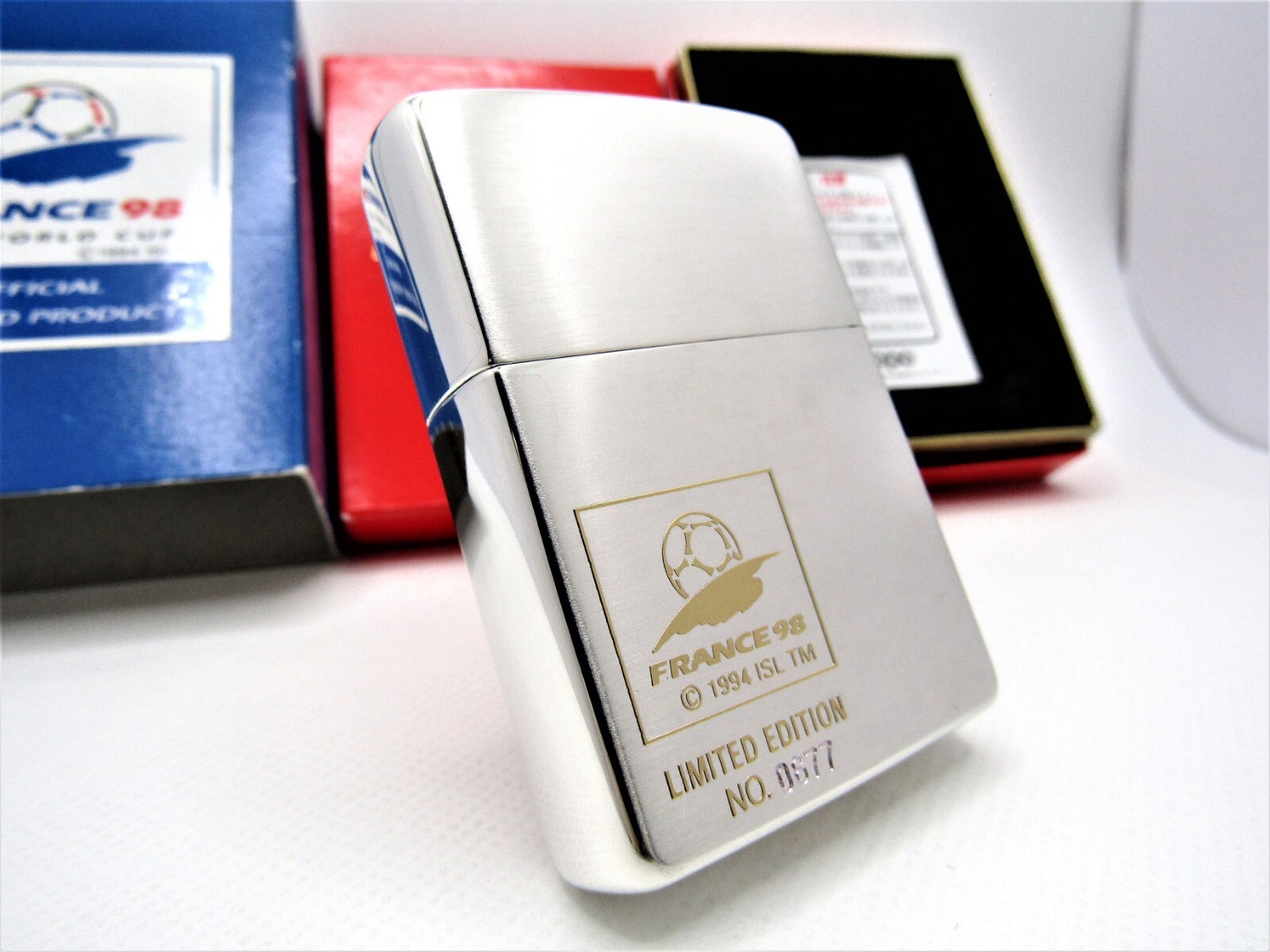 FIFA World Cup France98 Limited ZIPPO 1995 MIB Rare