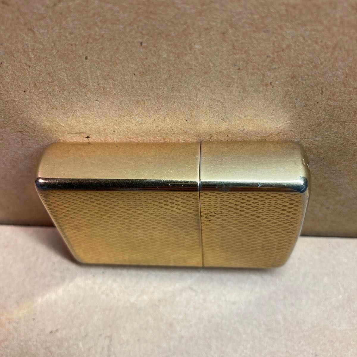 Zippo lighter items ZIPPO old polished gold plated mesh engine turn double sided