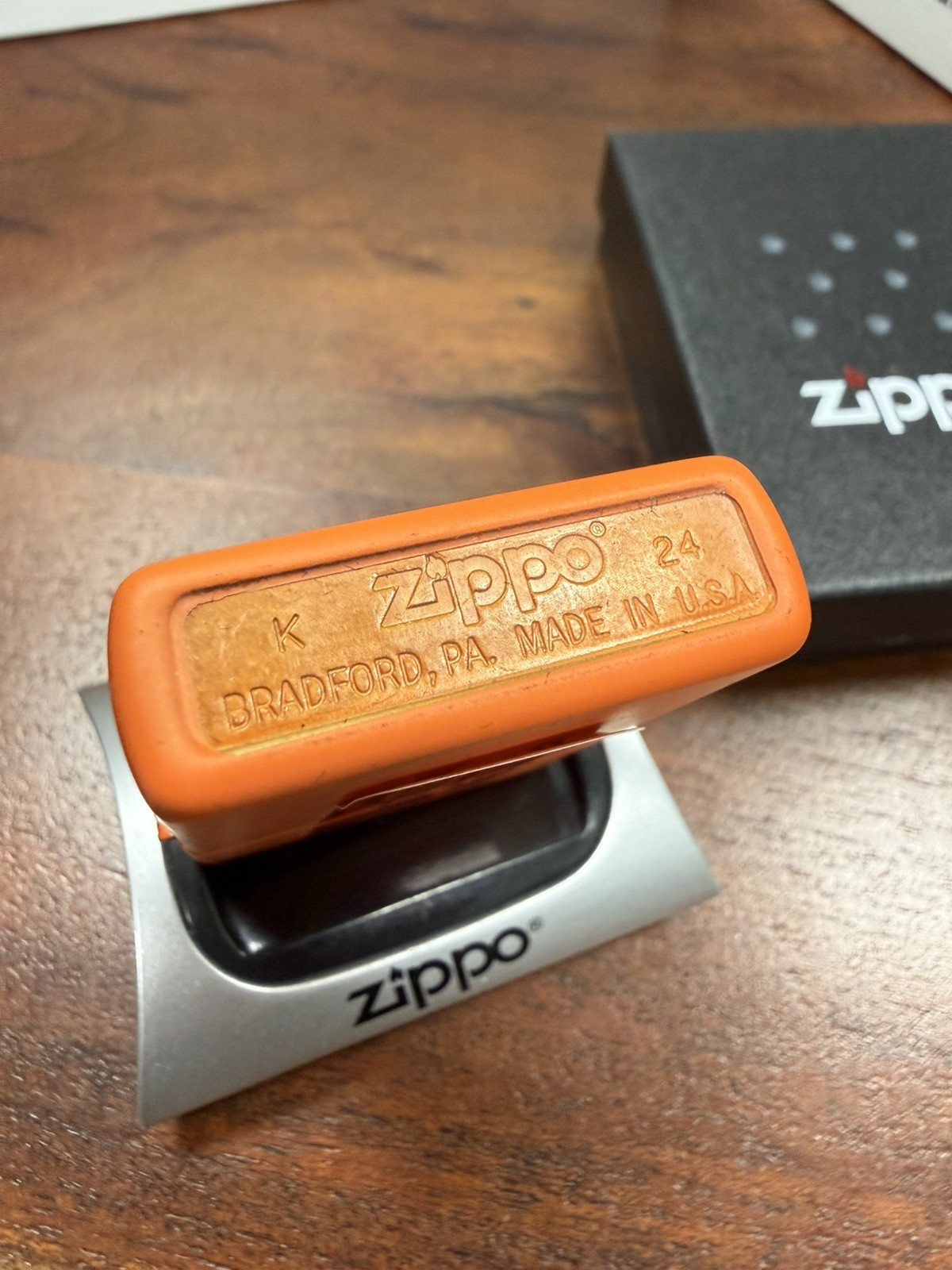 GENUINE Zippo TEXTURE 3D Lighter BEAUTIFUL FLOWERS Orange Matte NEW IN BOX
