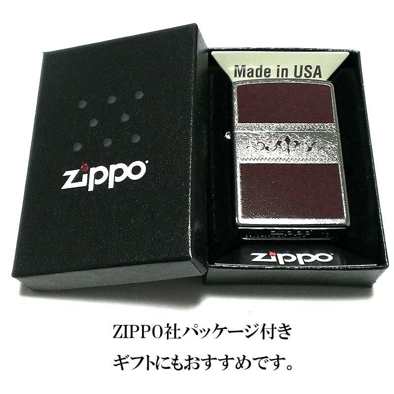 Zippo Oil Lighter Classic Lily Tribal Silver Brown Regular Case Japan