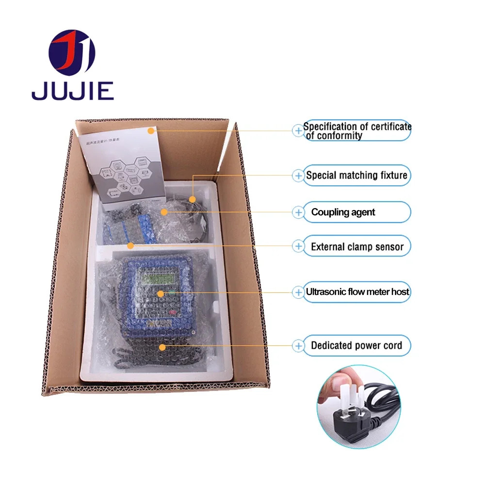TUF-2000 Small Portable Clamp On Flow Meter LCD Display 4-20mA Ultrasonic Flow M