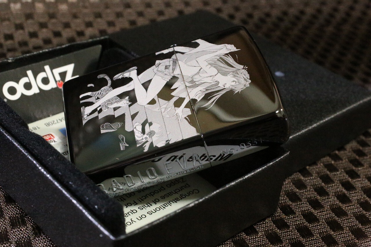 Zippo Evangelion Asuka Radio Eva Black Titanium Serial Number Limited Japan